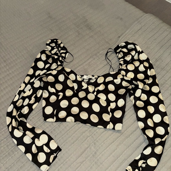 Mango polka dot long sleeve top - Picture 10 of 10